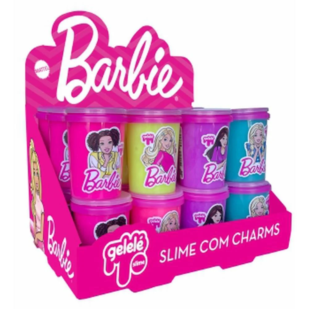 Slime Barbie Gelele Pote 180G (S) Doce Brinquedo C/ 24 Unidades