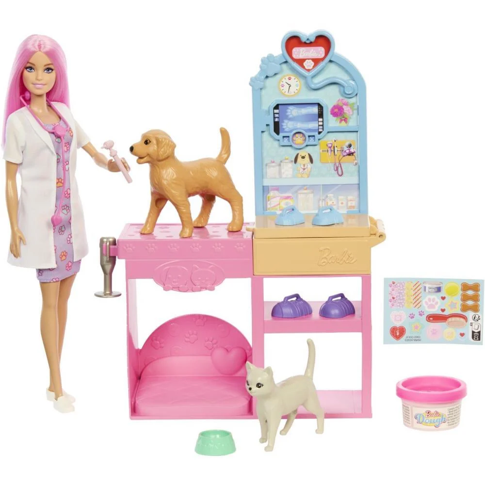 Barbie Profissoes Cj Clinica Veterinaria C/Bonec Mattel