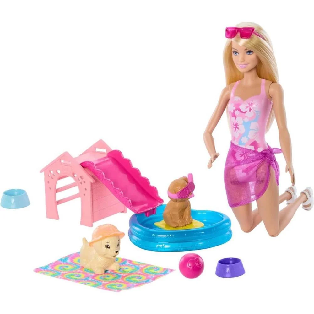 Barbie Family Festa Na Piscina C/Cachorrinho Mattel