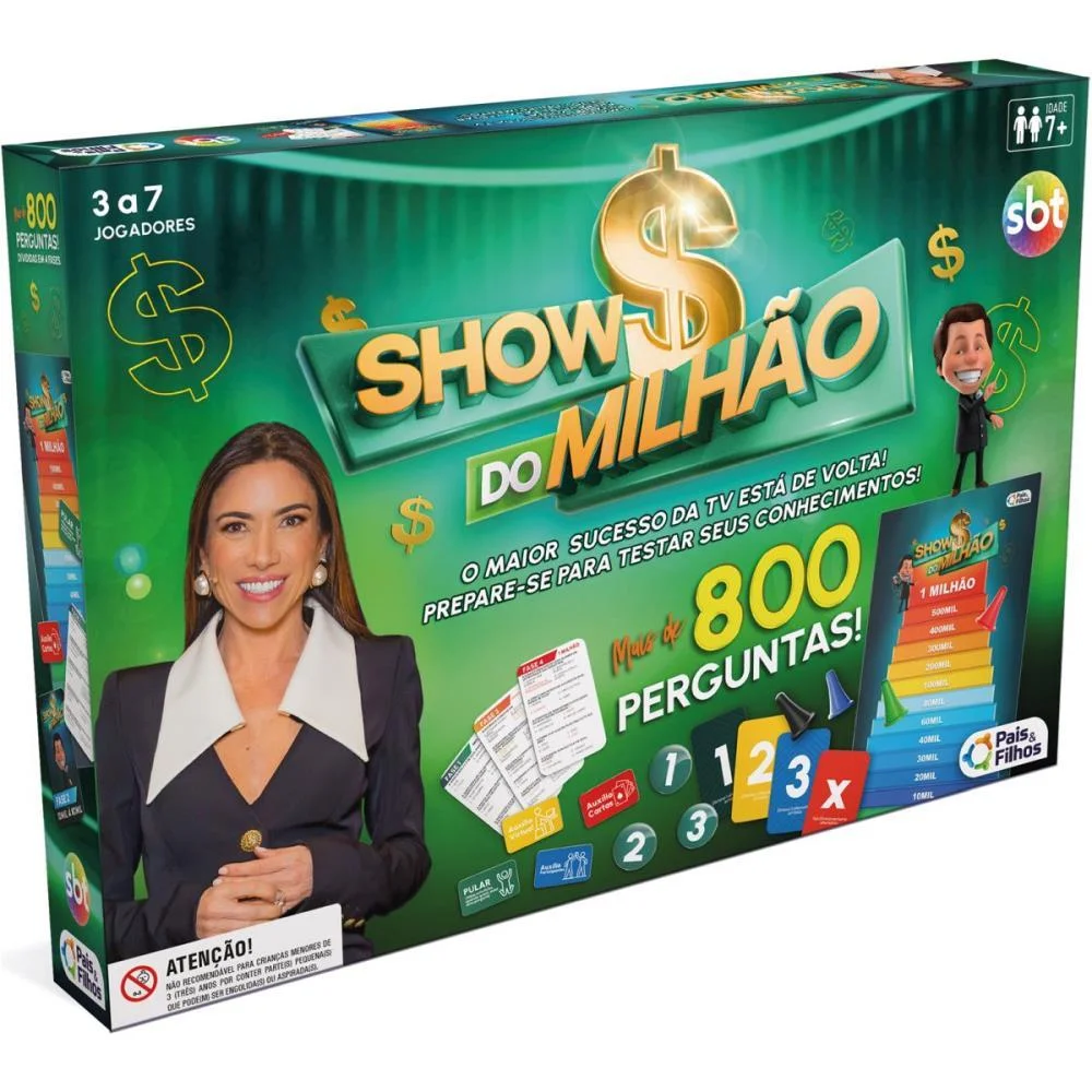 Jogo De Tabuleiro Show Do Milhao Pais E Filhos