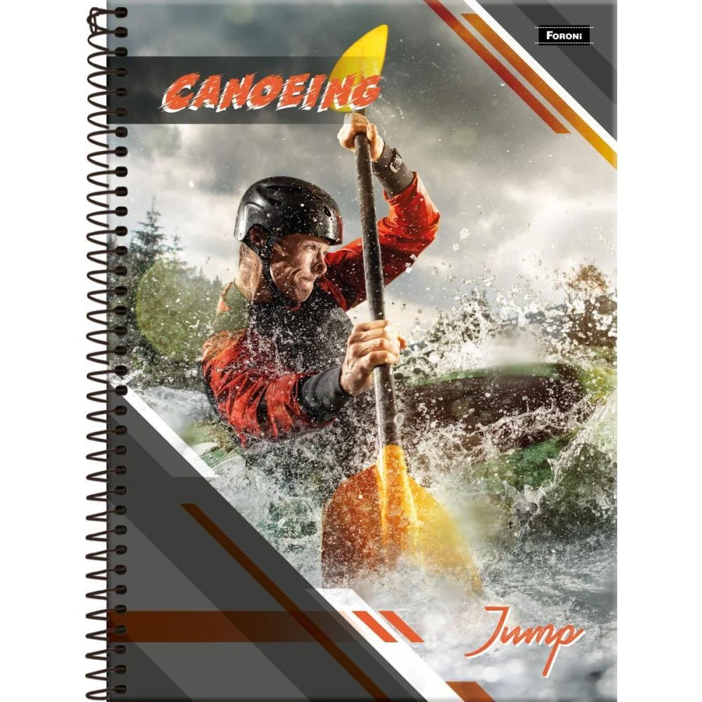 Caderno 10 Matérias Capa Dura Jump 200 Folhas Foroni Com 4 Unidades