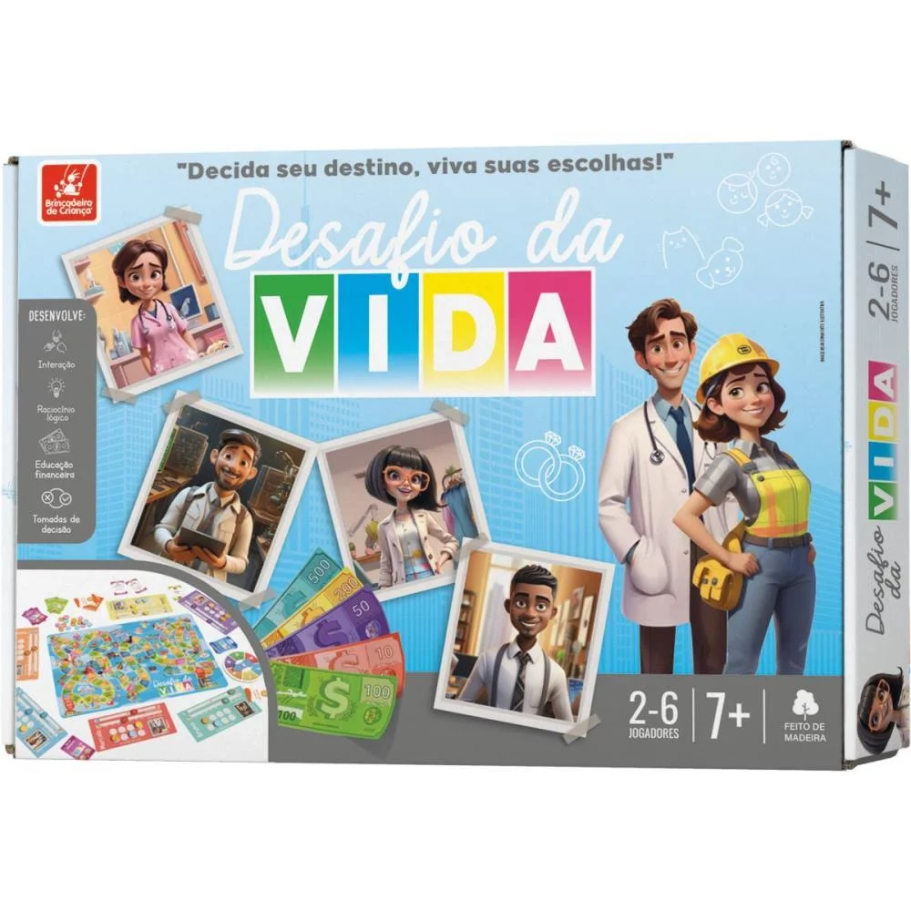 Jogo De Tabuleiro Jogo Da Vida Brinc. De Crianca