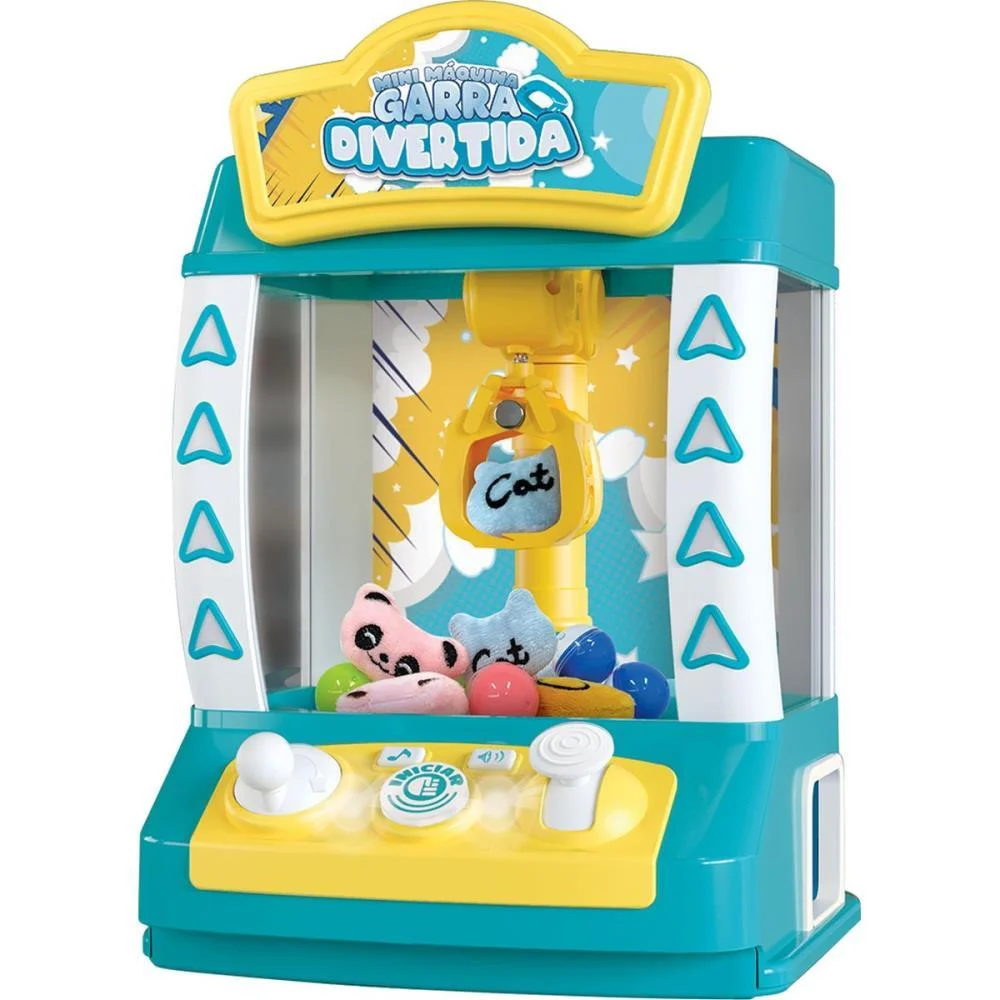 Brinquedo Diverso Mini Maq. Garra Diver.10 Pc Az Dm Toys