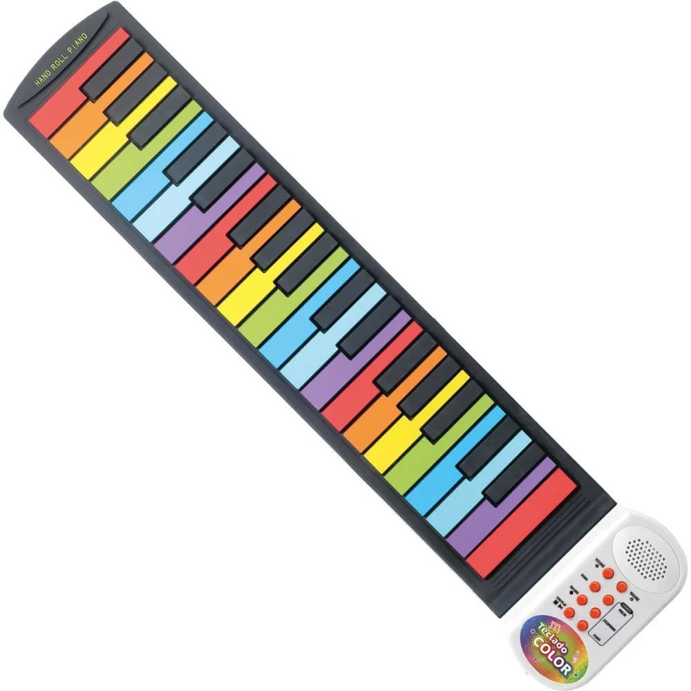 Teclado Infantil Color Flexivel 37 Teclas Dm Toys