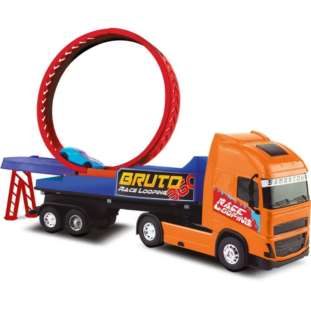 Caminhao Truck Race Pista Looping 360 Samba Toys