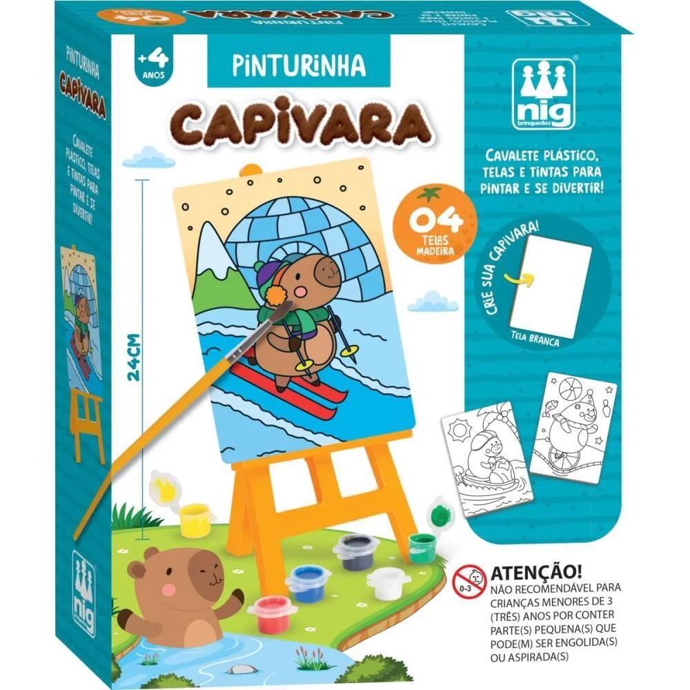 Brinquedo Para Colorir Capivara Kit Pinturinha Nig Brinquedos