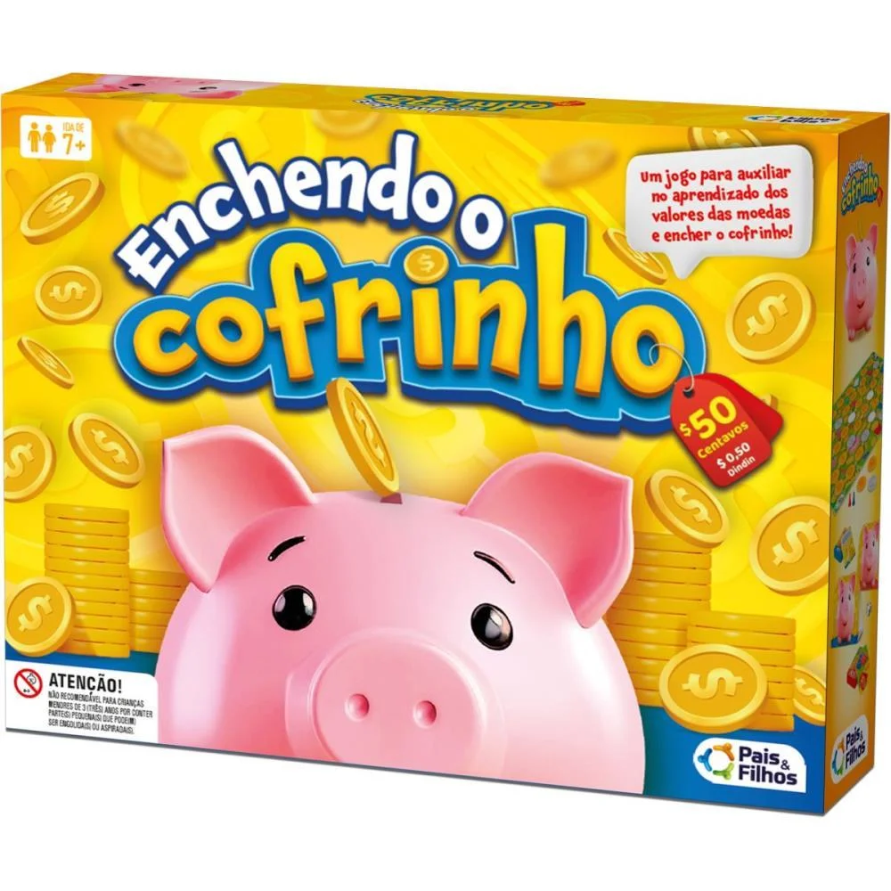 Jogo De Tabuleiro Enchendo O Cofrinho Pais E Filhos