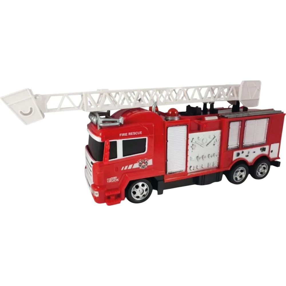 Carrinho Controle Remoto Bombeiro 4Funcoes 1:18 C/Luz Samba Toys