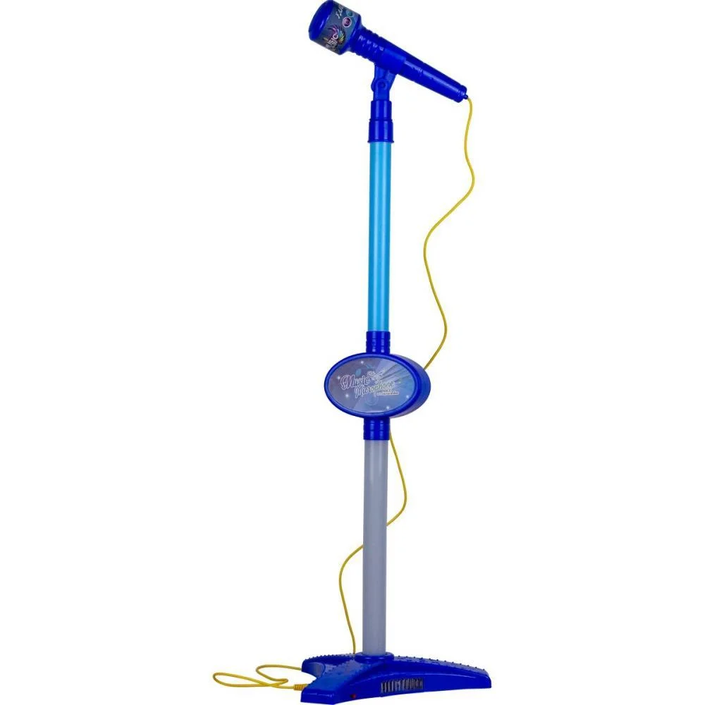Instrumento Musical Microfone Azul C/Som/Luz Bee Toys