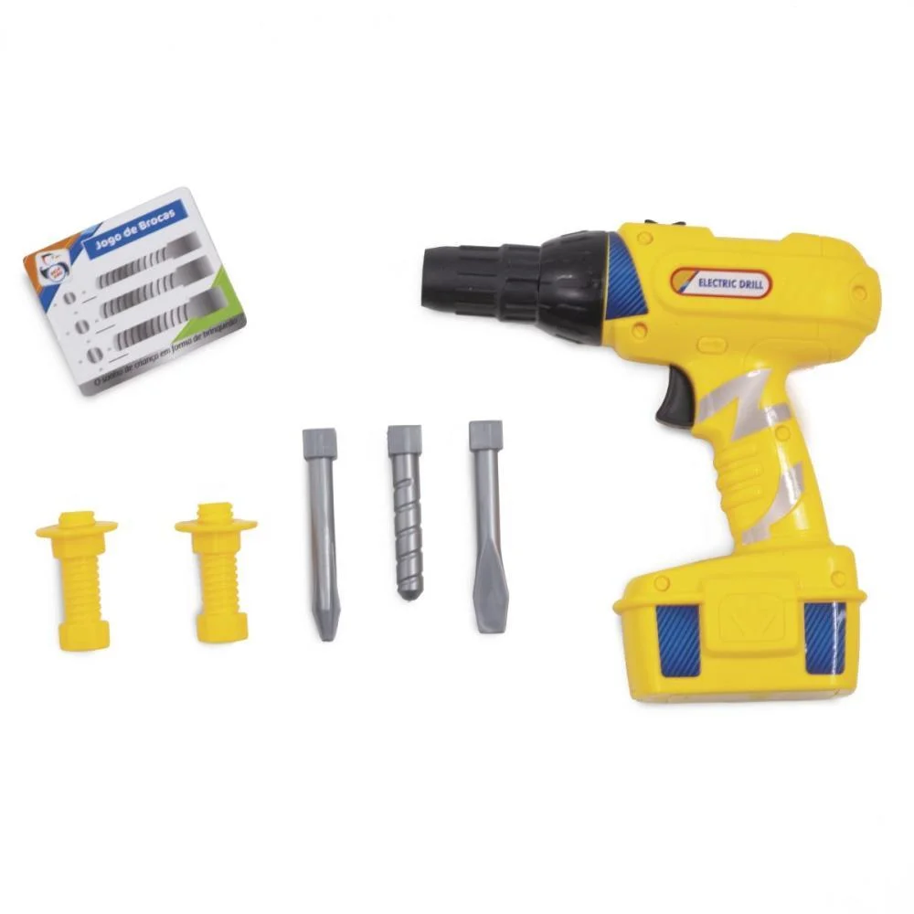 Brincando De Profissoes Kit Furadeira Eletrica Pica Pau