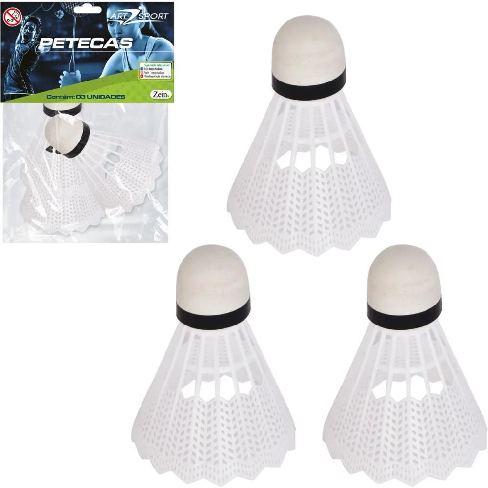 Brinquedo Diverso Peteca Plast. C/3 Pcs 8,5X7Cm Art Brink