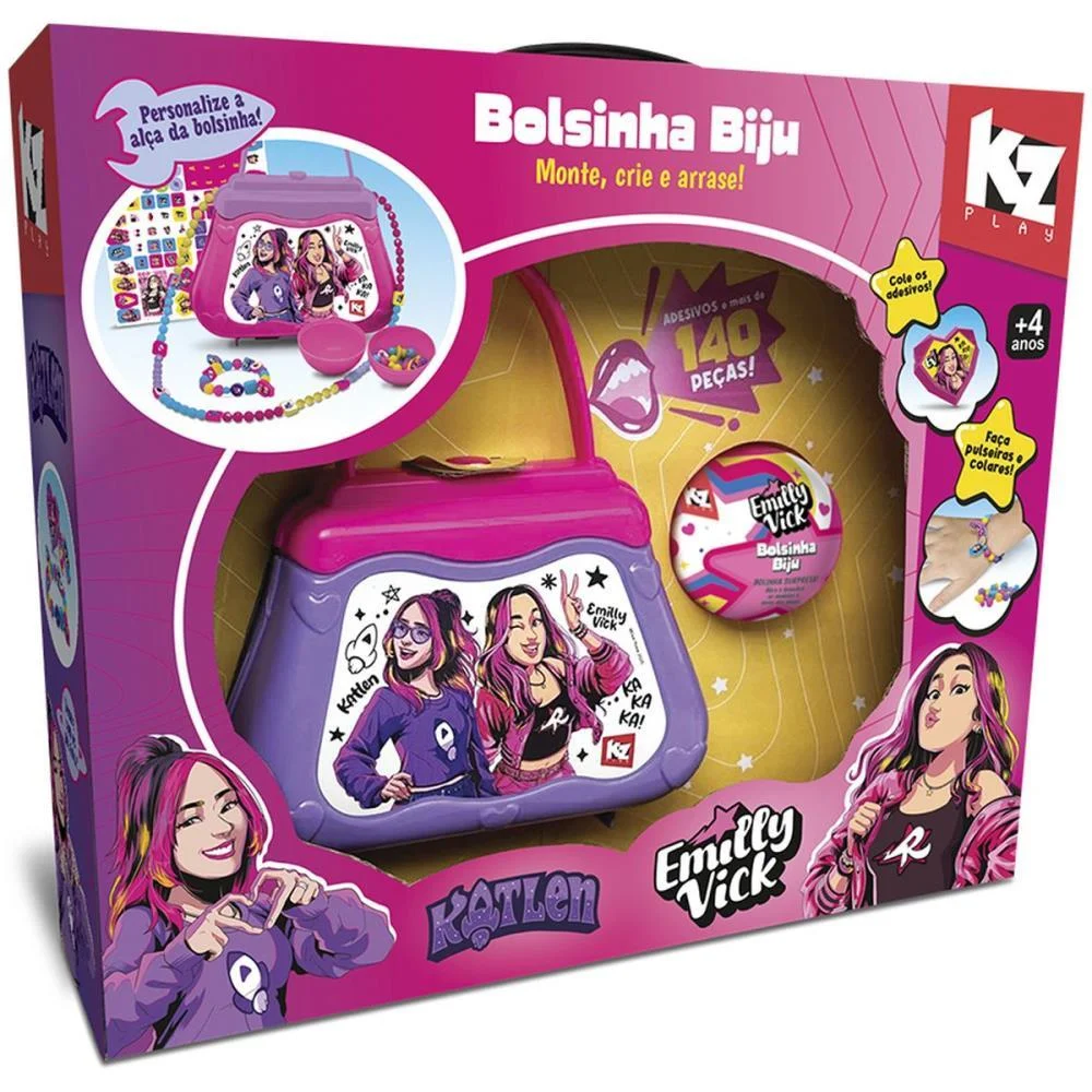 Bijuteria E Micanga Dos Rosa Bolsinha Acessorios Elka