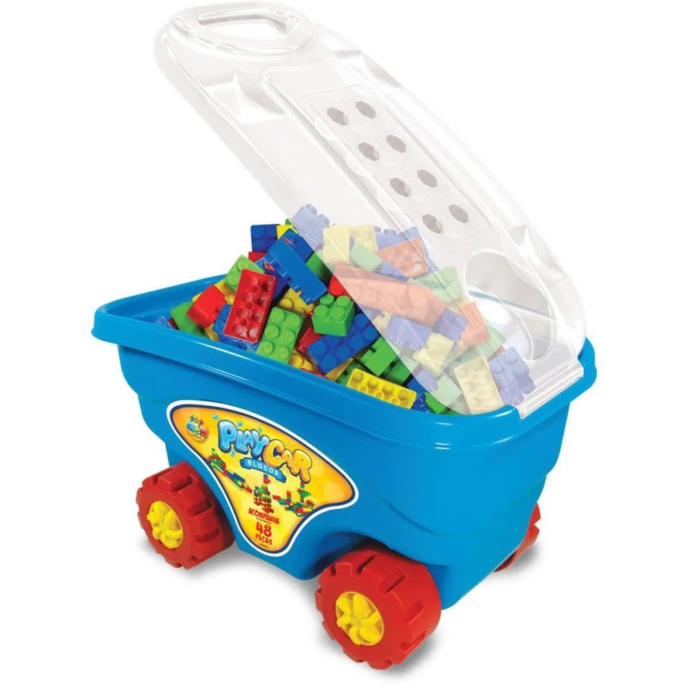 Brinquedo Para Montar Playcar Blocos 48Pcs (S) Ggb Plast