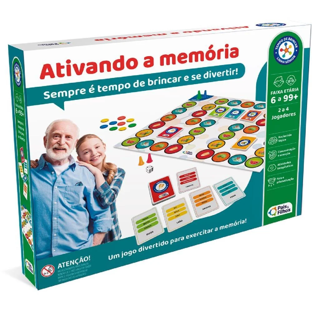 Jogo De Tabuleiro Ativando A Memoria Pais E Filhos