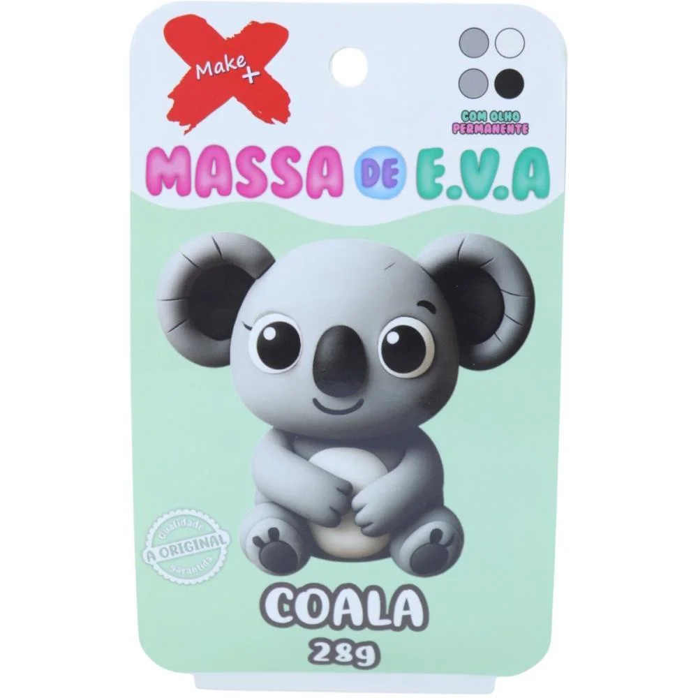 Massa De Eva Criativa Coala C/04 Cores 28G Make+
