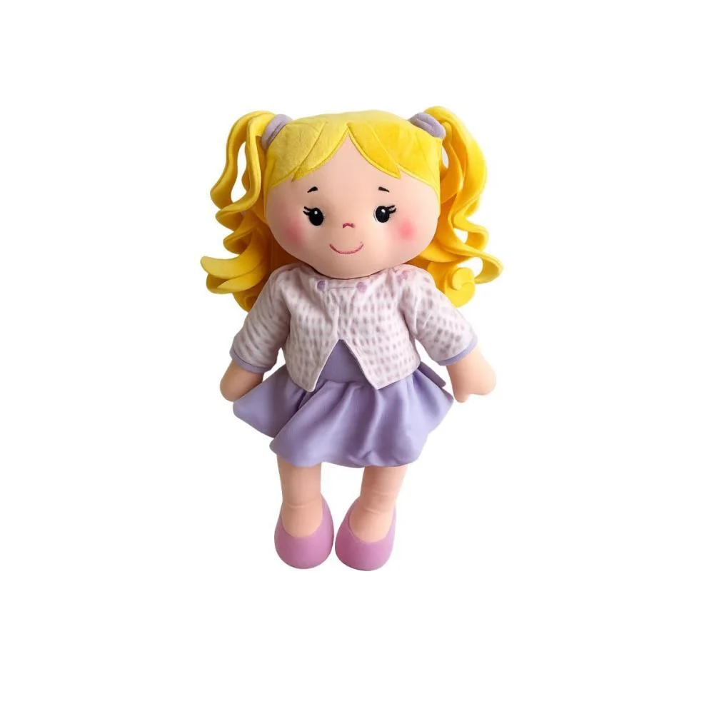 Boneca De Pelucia Bella 35Cm Zip