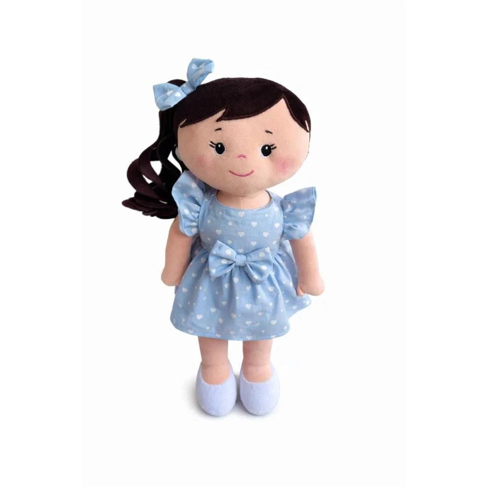 Boneca De Pelucia Nina 35Cm Zip