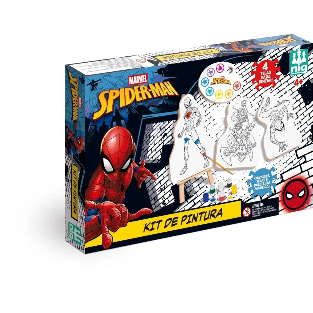Brinquedo Para Colorir Spider-Man Kit Pintura Nig Brinquedos