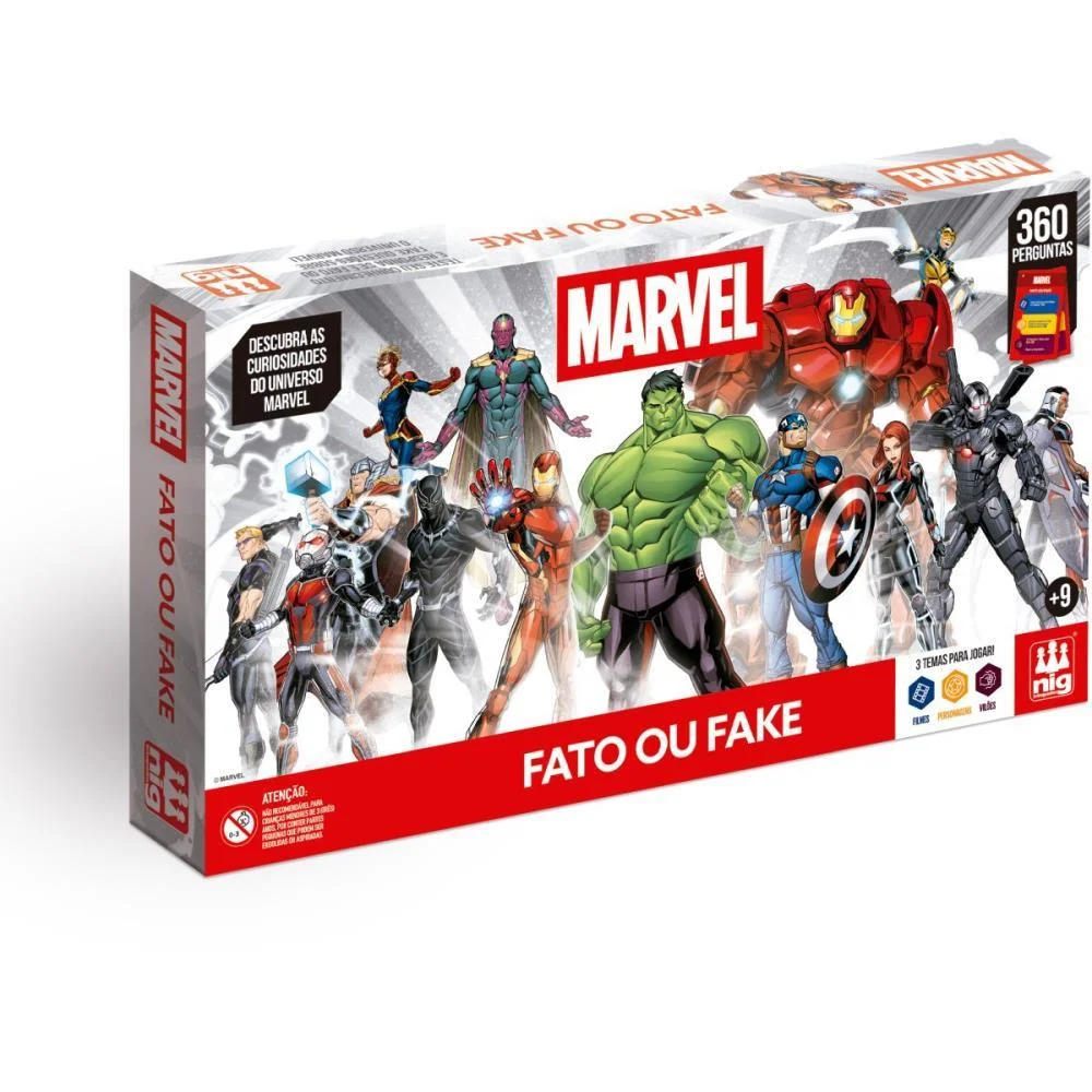 Jogo De Cartas Marvel Heroes Fato Ou Fake Nig Brinquedos