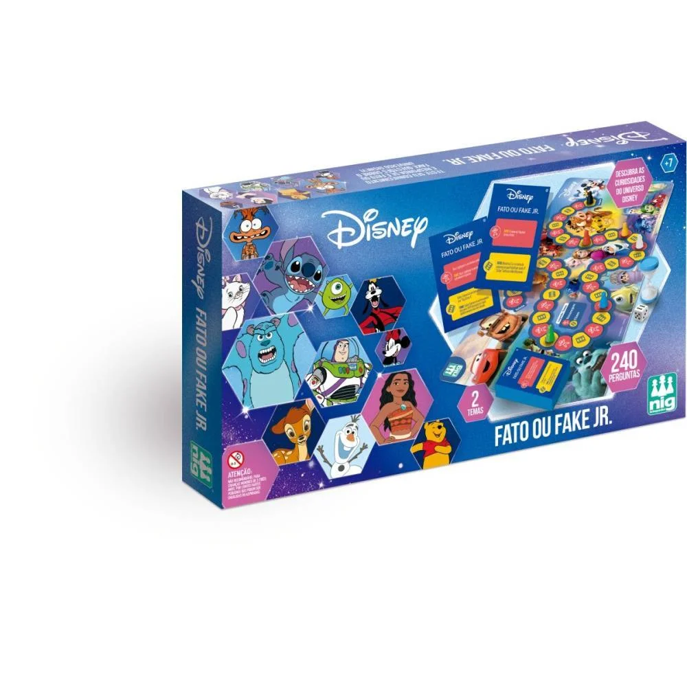 Jogo De Cartas Disney Fato Ou Fake Jr. Nig Brinquedos