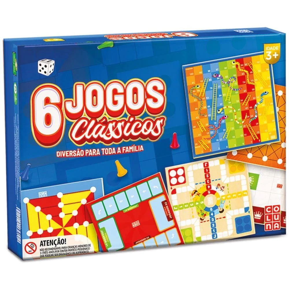 Jogo De Tabuleiro 6 Jogos Classicos Coluna