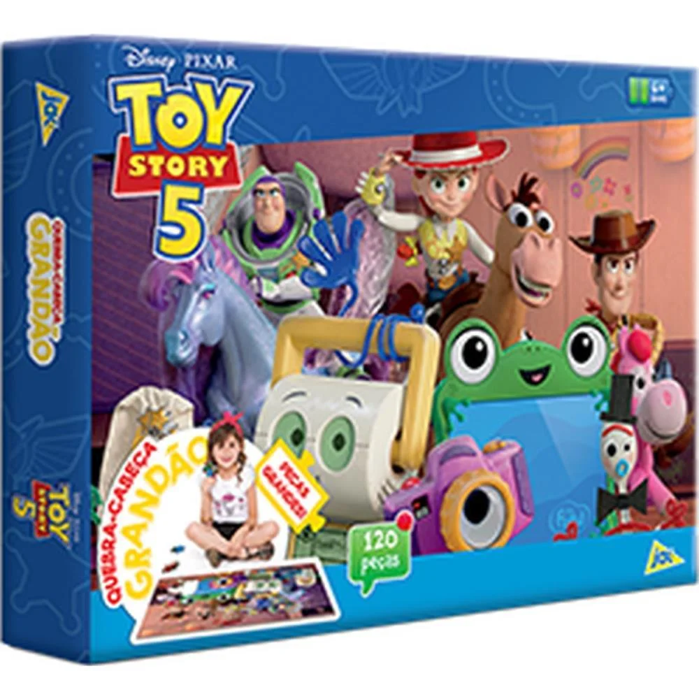 Quebra-Cabeca Cartonado Toy Story 5 120Pecas Grandao Toyster