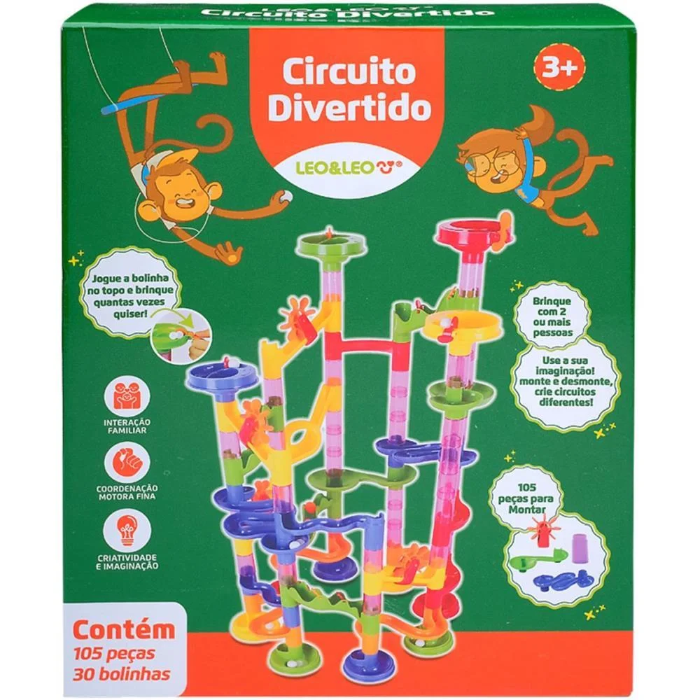 Brinquedo Para Montar Circuito Monta E Desmonta 105 Leonora
