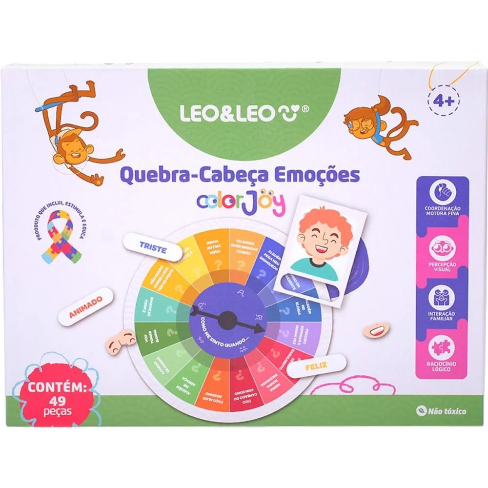 Quebra-Cabeca Cartonado Color Joy Emocoes Leonora