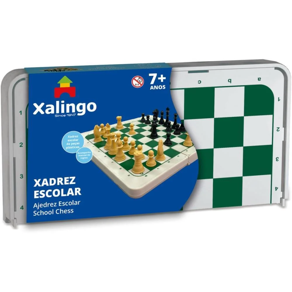 Jogo De Xadrez Escolar (Plastico) Xalingo