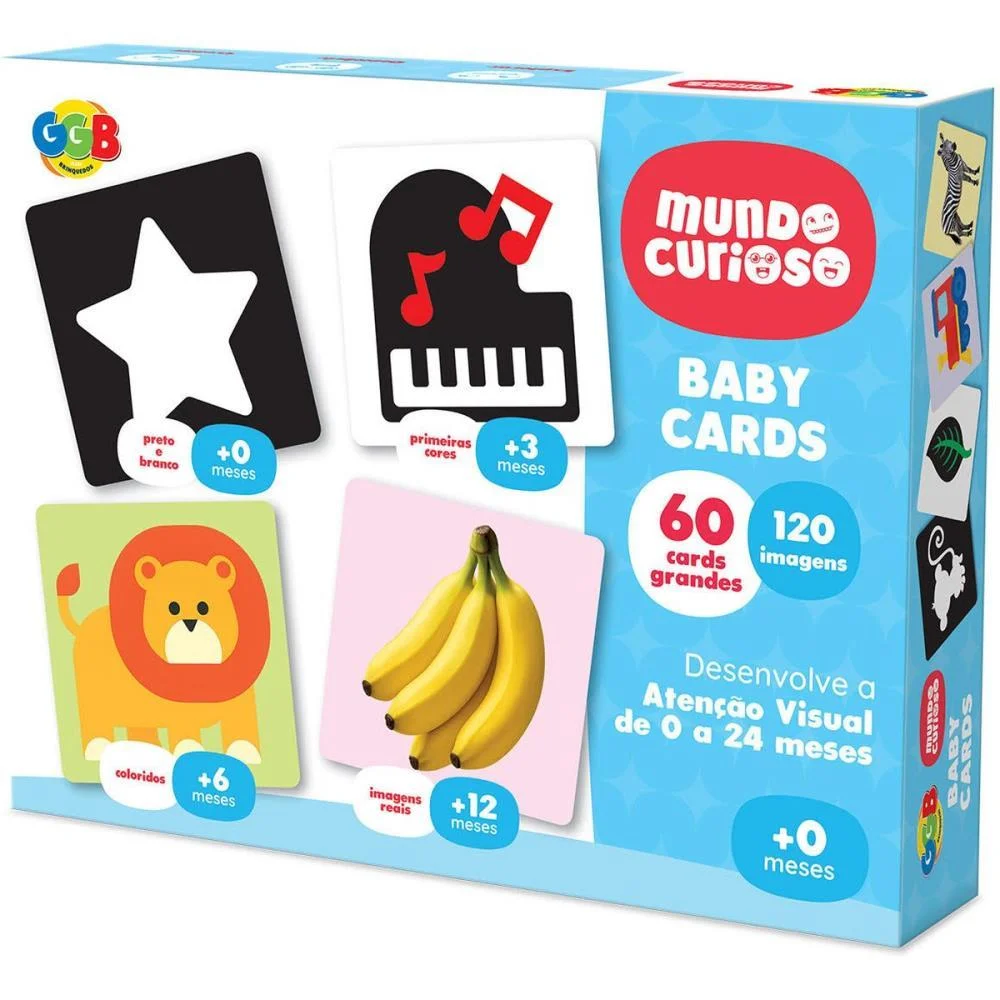 Brinquedo Pedagogico Baby Cards C/60 Pecas Ggb Plast