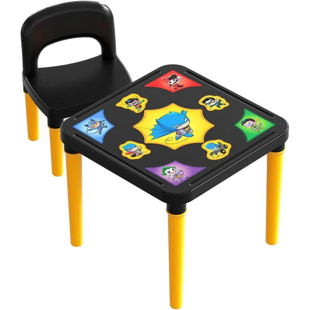 Mesinha/Cadeira Batman Mesa C/Cadeira+Adesivos Ggb Plast