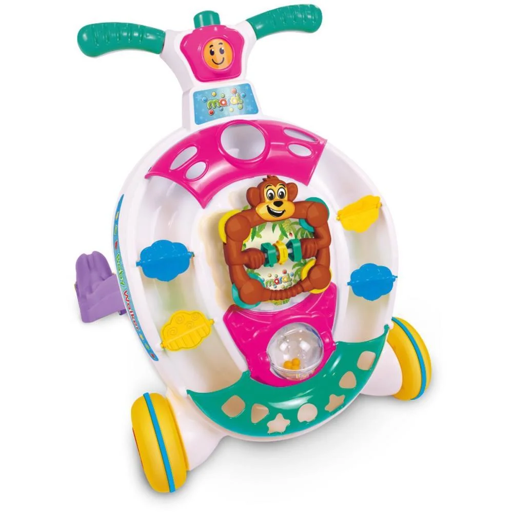 Andador Baby Walker Rosa C/Som Maral