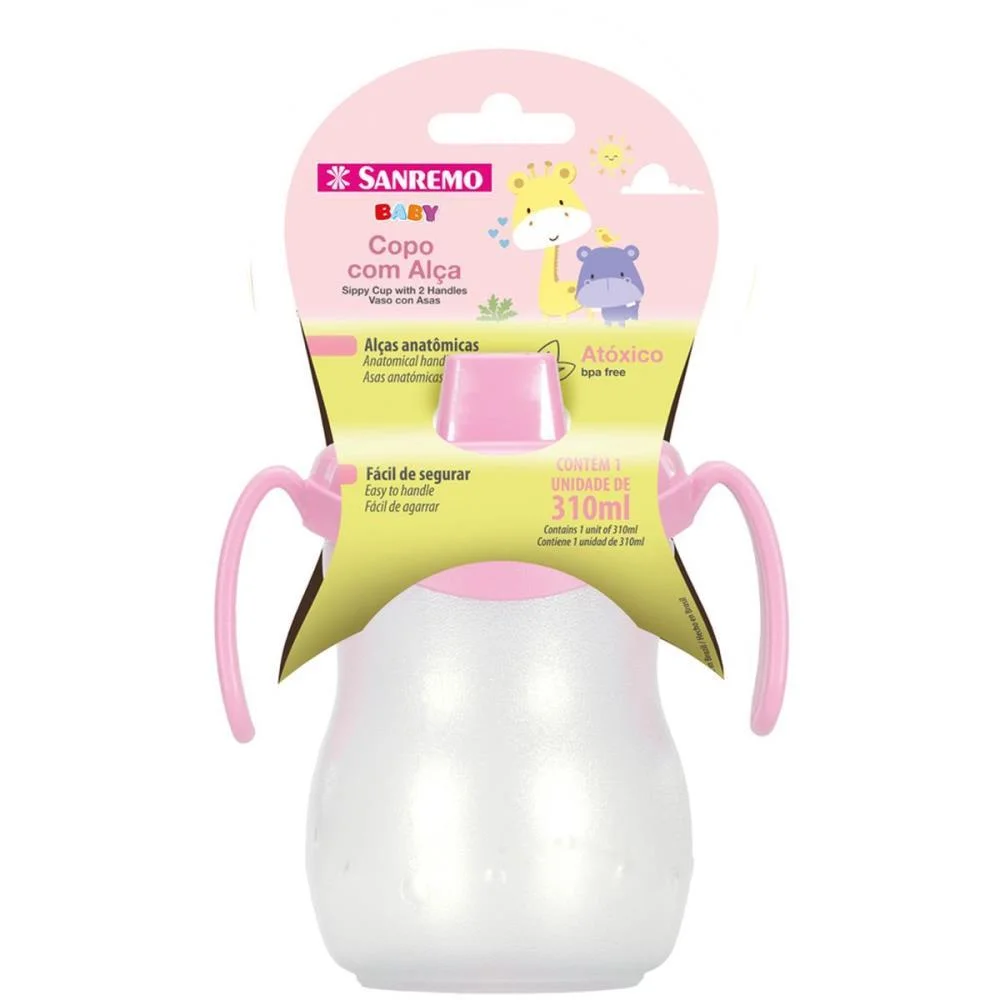 Copo Treinamento Rosa 310Ml Sanremo