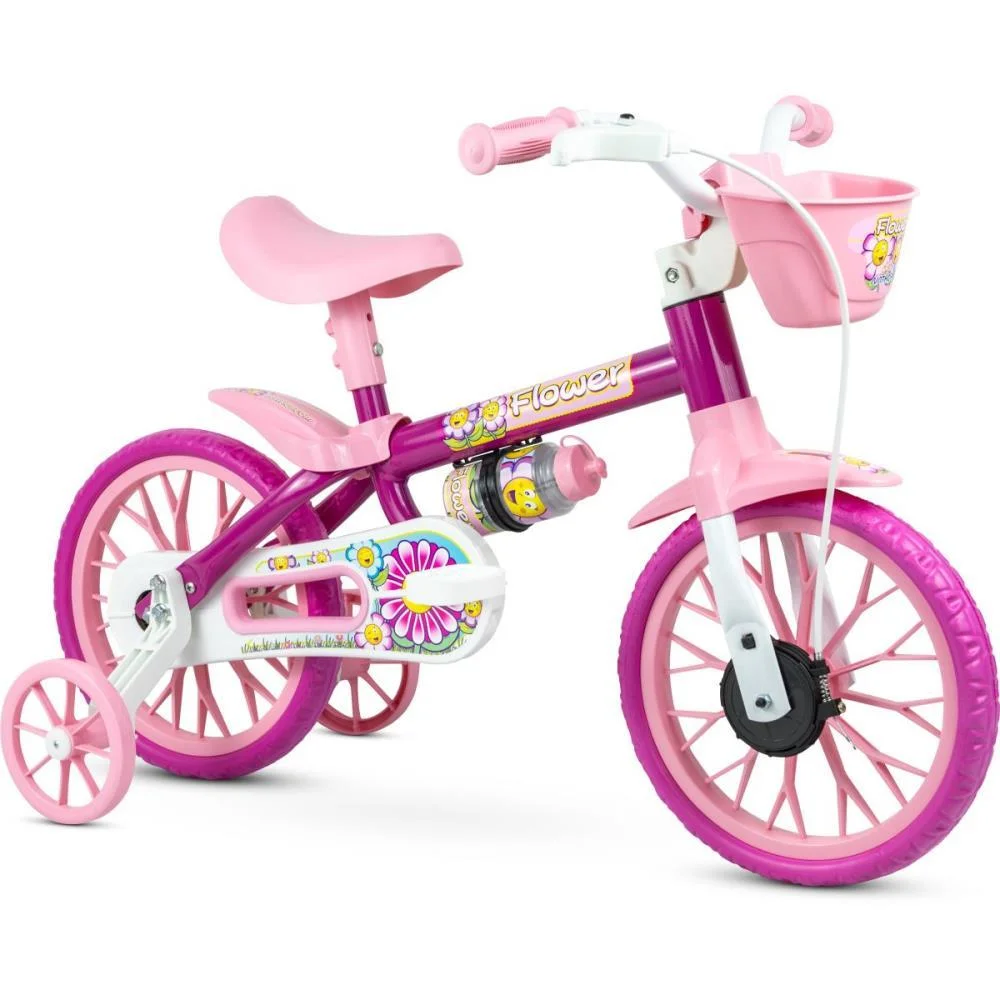 Bicicleta Infantil Aro 12 Flower Nathor