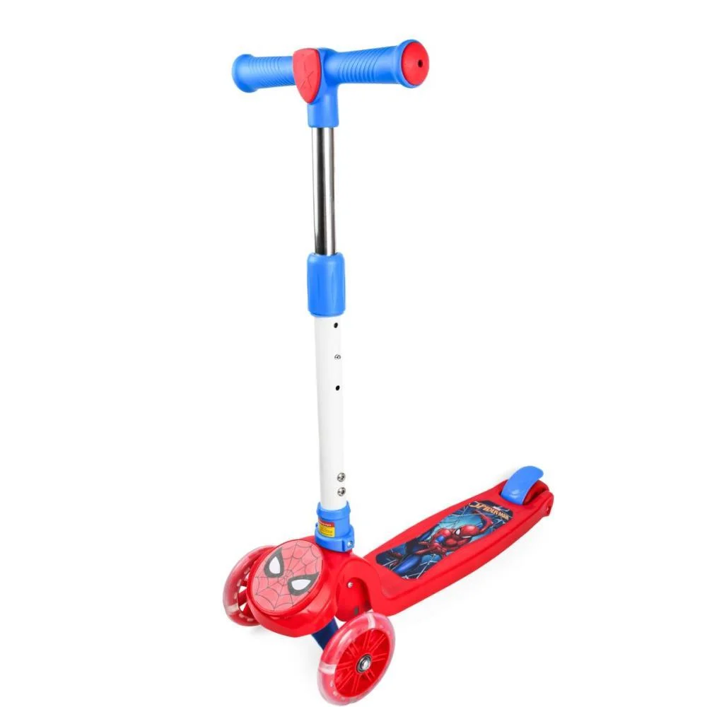 Patinete Spider Man 3 Rodas 3D C/Led Bbr