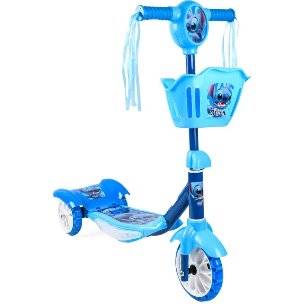 Patinete Stitch C/Luz/Som/Cestinha Bbr