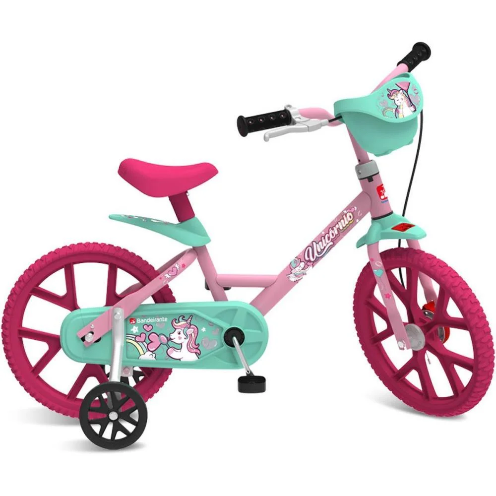 Bicicleta Infantil Aro 14 Unicornio Bandeirante