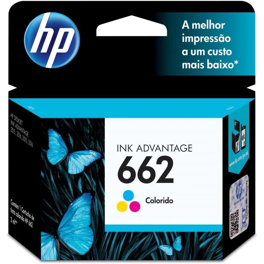 Cartucho Original Hp 662 Colorido Ink Advantage Hp