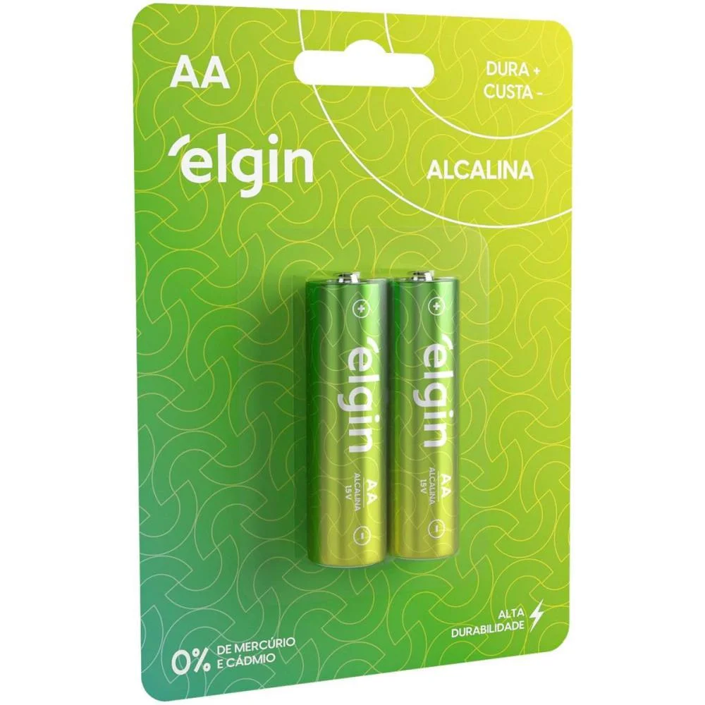 Pilha Alcalina Pequena Aa 10Blistersx2Unids. Elgin (Caixa)