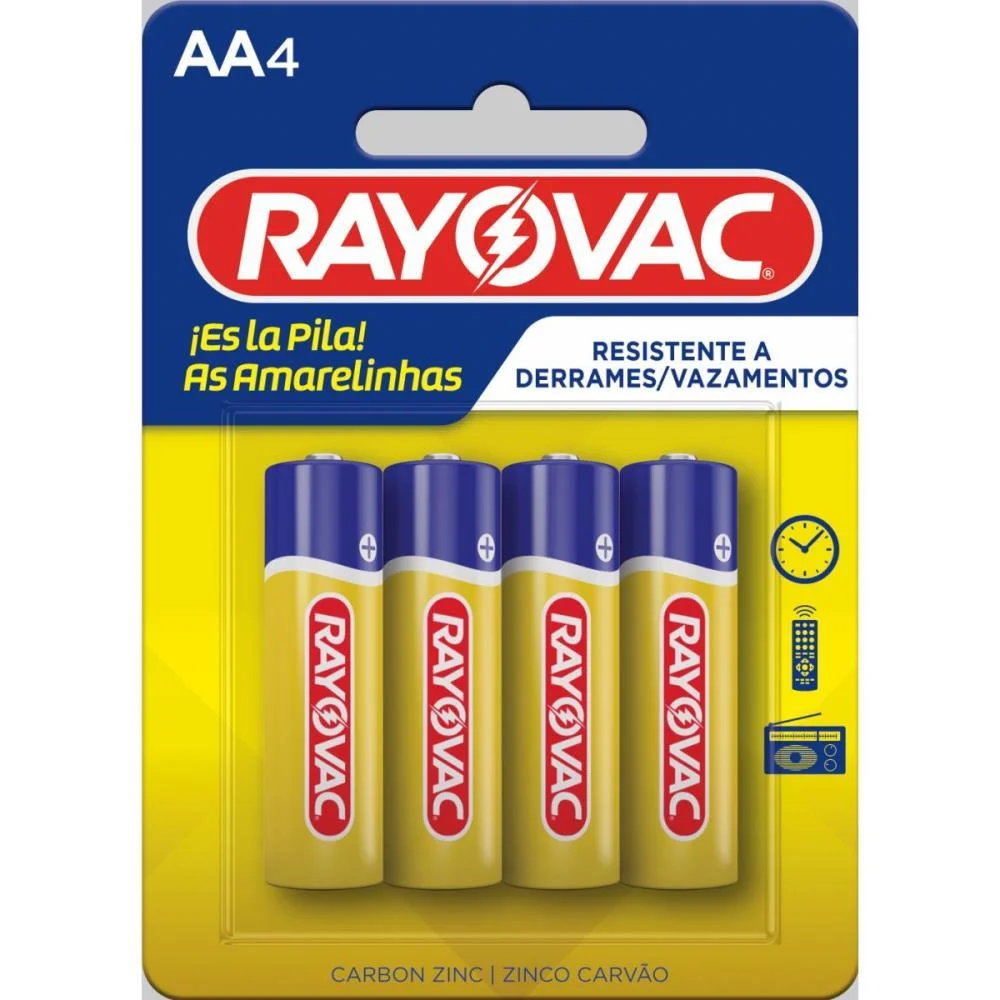 Pilha Zinco Pequena Aa 48Blisters X 4Unid. Rayovac (Caixa)