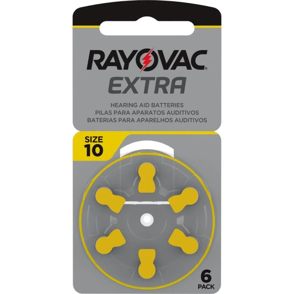 Pilha Bateria Aparelho Auditivo Tam.10 Rayovac (Bl.c/06)
