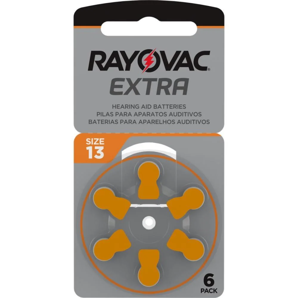 Pilha Bateria Aparelho Auditivo Tam.13 Rayovac (Bl.c/06)