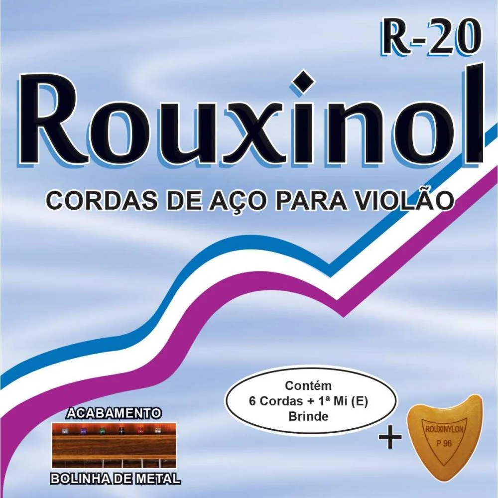 Encordoamento P/Violao Aco Inox C/Bolinha Rouxinol
