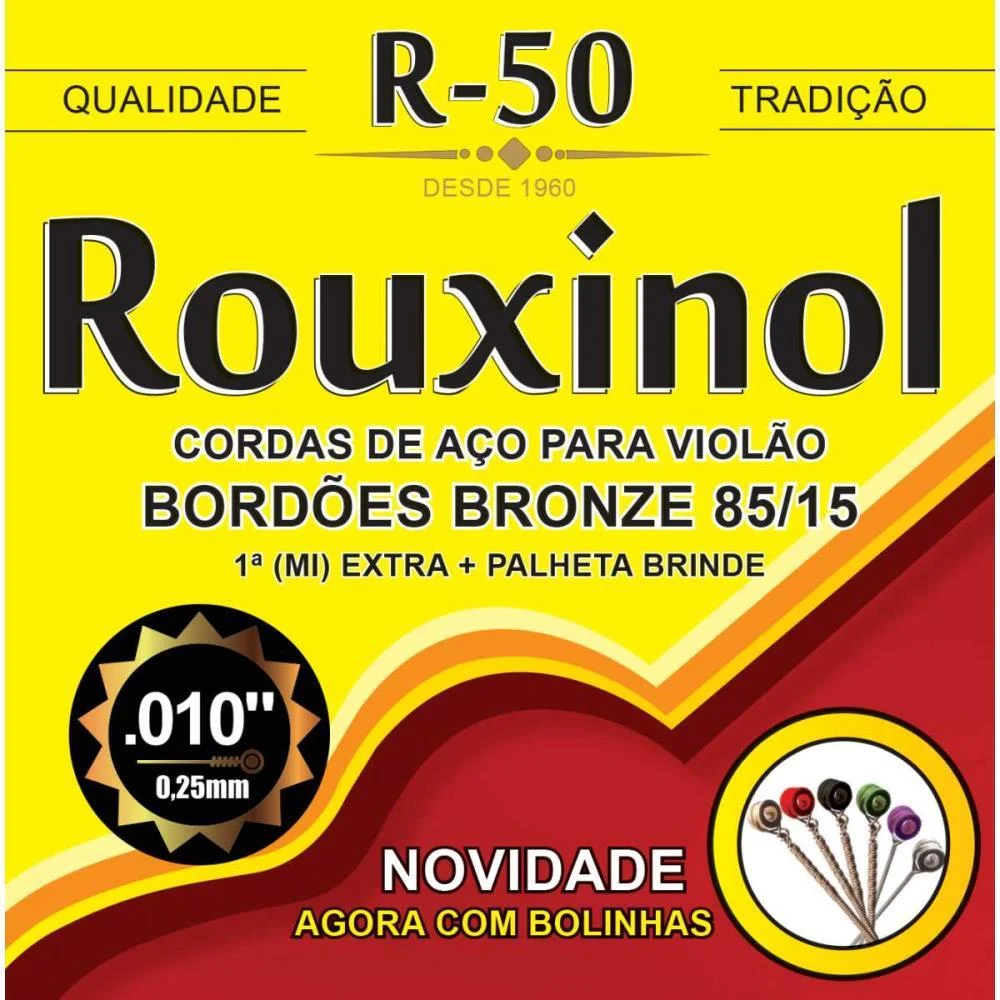 Encordoamento P/Violao Aco Bronze 85/15 C/Bo Rouxinol