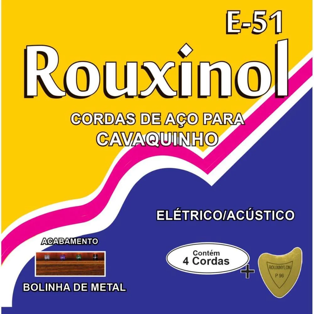 Encordoamento P/Cavaquinho Eletrico/Acustico Rouxinol