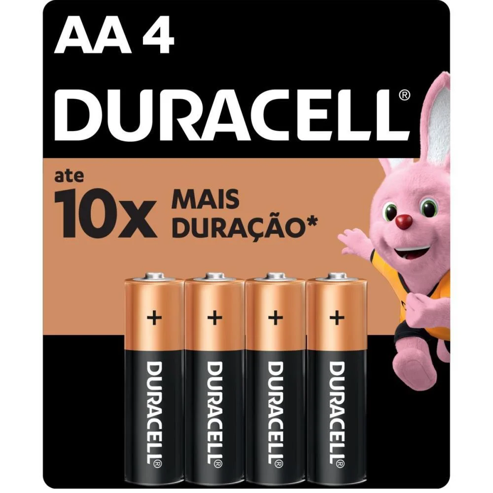 Pilha Alcalina Pequena Aa 12 Blisters X 4 Un. Duracell (Caixa)