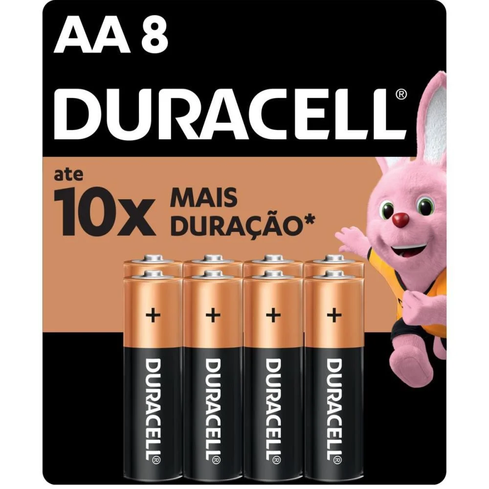 Pilha Alcalina Pequena Aa 12 Blisters X 8 Un. Duracell (Caixa)