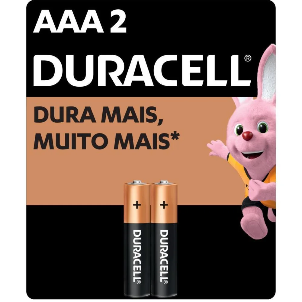 Pilha Alcalina Palito Aaa Duracell (Bl.c/02)