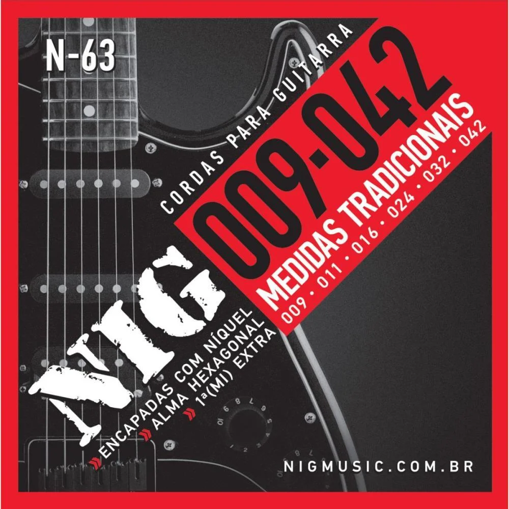 Encordoamento P/Guitarra 009/42 Tradicional Rouxinol