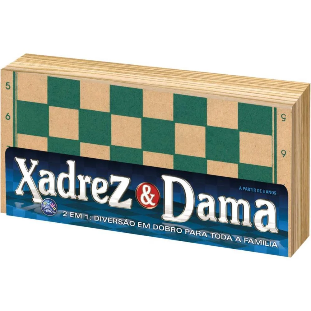 Jogo De Xadrez Xadrez E Dama Escolar Pais E Filhos